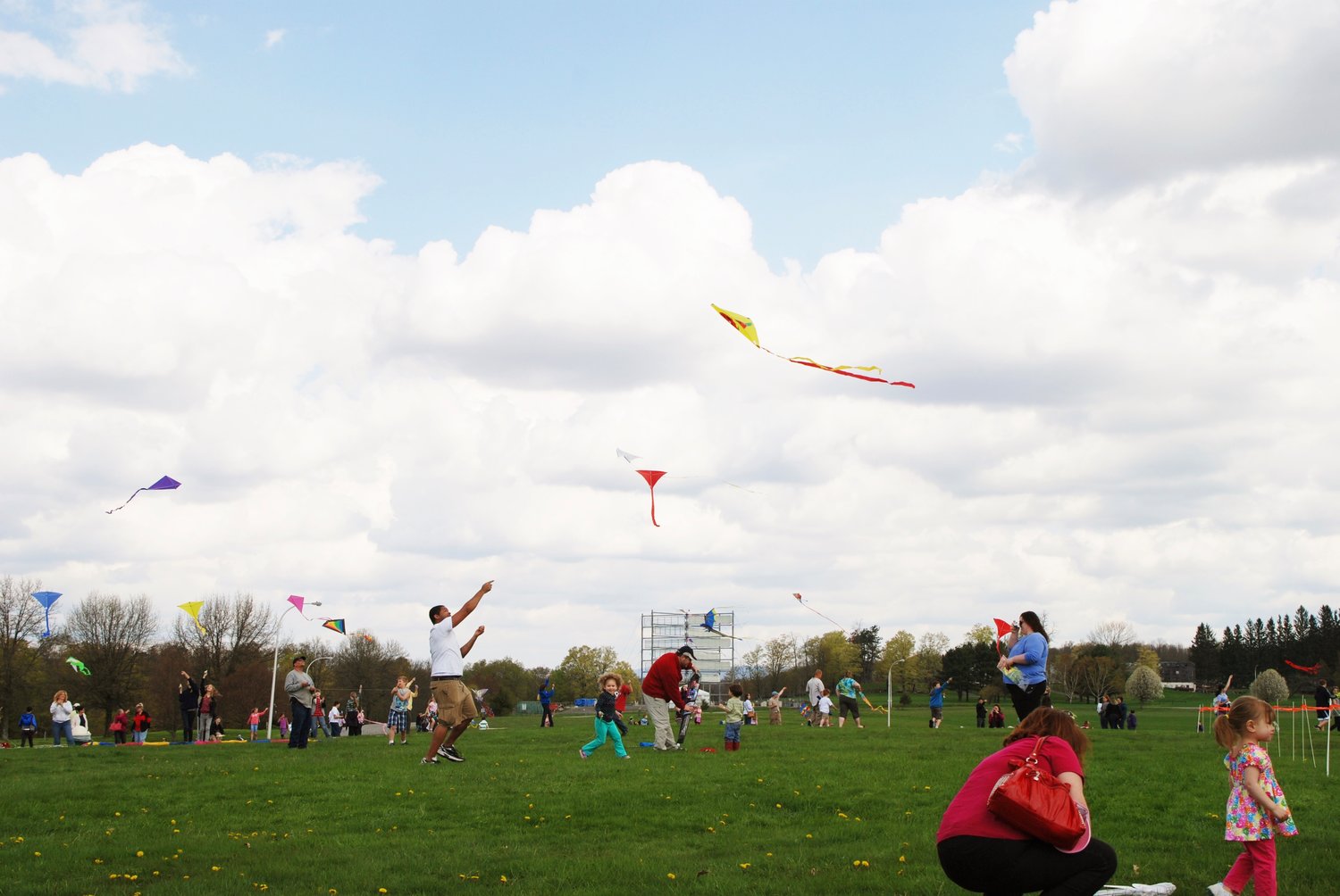 Flying kites at a past SUNY Sullivan Kite Festival.